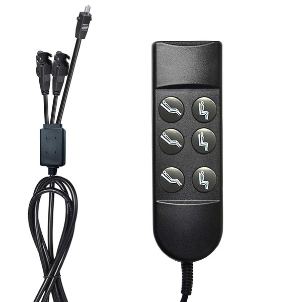 SZAWINLI Electric Recliner Switch,6 Key Double Motor 01 Male +