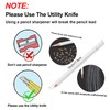 GETHPEN Professional White Charcoal Pencils Set - 6 Pieces Sketch