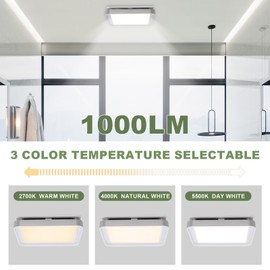 Akicon Bathroom Exhaust Fan with Light, 50-80-100 CFM DC Motor, 1.2 Sones Bathroom Vent Fan, 3CCT LED Light 2700K/4000K/5500K with 7W Night Light Quiet Energy Saving Bathroom Ceiling Fan, Sliver