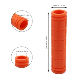 Bike Handlebar Grips WorthPlanet 2 Pairs Non-Slip Soft Rubber Bicycle Handle Grips for BMX, MTB, Scooter, Kids Bike, Mountain and Road Bike W120040 (Dark Blue+Black)