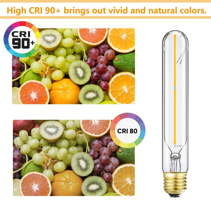 HOMOSUM Tubular Light Bulb 7.3 Inch, Dimmable T10 LED Bulb