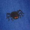 Spider with 8 Legs, Black, Iron-On or Sew On Patch,