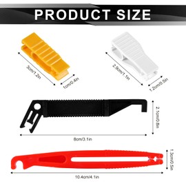 Gosknor 8pcs Fuse Puller, 4 Sizes Plastic Automotive Fuse Extractor, Insertion Removal Tool Replacement, Auto Glass Repairing Supply Kit, Relay Plier for Car Motorcycle Truck