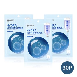 Mediheal Hydra Soothing Mask Pack / Moisture Moisturizing, 10 Sheets Pack, 3 Packs / 메디힐 하이드라 수딩 마스크팩 /수분 보습, 10매입, 3개