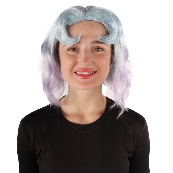 Wigs2you Premium Women's H-5927 Japanese Twin Sister Blue With Purple Anime Wig Best Case Fire Hate Synthetic Fiber