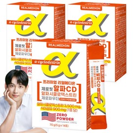 Zerofit Alpha CD Alpha Cyclodextrin Total 3 Boxes Zero Powder Indigestible Maltodextrin CD Cyclodextrin Powder / 제로핏 알파 CD 알파시클로덱스트린 총3박스 제로파우더 난소화성말토덱스트린 시디 사이클로덱스트린 분말
