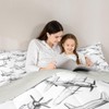 Homewish Airplane Comforter Set Queen Size Aircraft Bedding Set 3Pcs