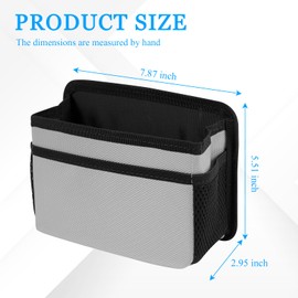 Hovom Car Trash Can, Oxford Waterproof Automotive Garbage Can with Trash Bag, Foldable Mini Vehicle Trash Bin, Multifunctional Hanging Small Storage Organizer for Car Door & Seatback (Gray)