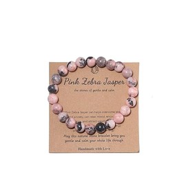 Pingyongchang Stress Relief Anxiety Yoga Bracelet,Mantra Bracelets For Women Natural Crystal Stone Healing Gifts birthday Gifts For Teen Girls jade bracelet for men, Medium, Stone, no gemstone