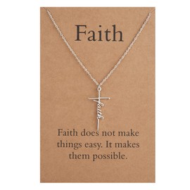 Lcherry Gifts for Women, Faith Necklace Cross Necklace for Women Girls, Christian Gifts for Women,Religious Jewelry Necklace Gifts