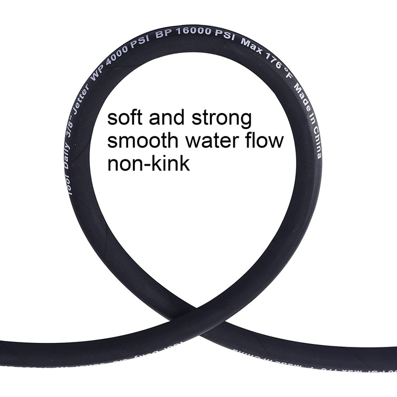 Tool Daily Pressure Washer Whip Hose with Swivel, Hose Reel