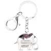 BONSNY Cadena de metal esmaltada con diseño de elefante de