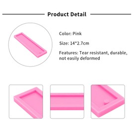 4 Pack Rectangle Bookmark Resin Mold Jewelry DIY Craft Pink Mold DIY Making Epoxy Resin Jewelry