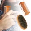 Set de cepillo y peine de barba de cerdas naturales