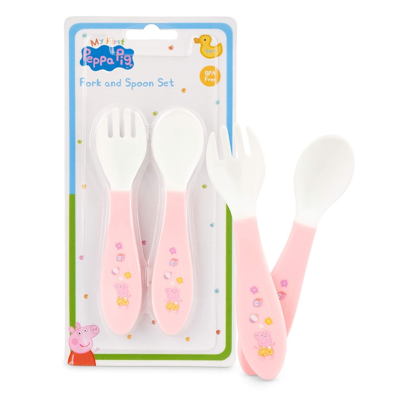 Toddler Cutlery Set, Square Straw Sipper 420ml, Fork & Spoon,