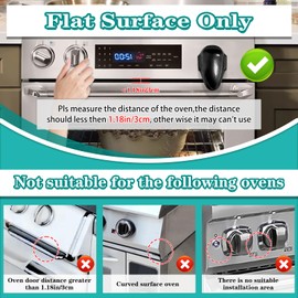 Oven Lock Child Safety - Premium Baby Proofing Oven Door Locks, Easy to Install & Use Durable and Heat-Resistant Material no Tools Need or Drill Oven Child Safety Lock (Black) - 2 Pack