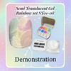 YJMyujimi Semi Translucent Gel Rainbow Set 8 colours 5g each
