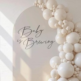 Baby is Brewing Wall Decal - Baby Shower/Gender Reveal/Birthday Party Decoration Supplies Wall Stickers,Beer Brewing Theme Stickers, Brewing Sign Balloon Arch Backdrop and Party Backdrop Decals