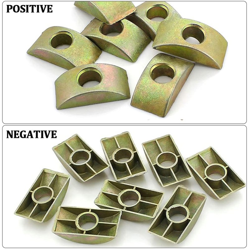 Ericotry 12 Pieces Metal Half Moon Nut Bed Washer Furniture