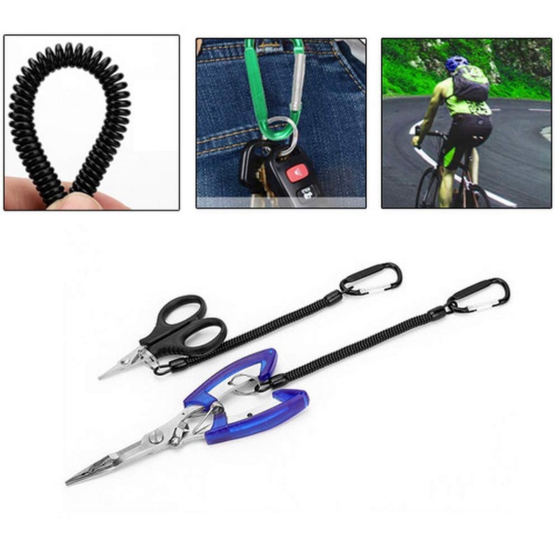 POWERTOOL Carabiner Lanyard Chain, 1pc Retractable Lanyard Keyring Spring Stretch