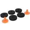 7Pcs Drum Felt Pad Kit Black Orange Red Wear Resistant