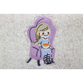 Marushin Hand Towel Karelcapek 3705016000 Karrell Chapek Tea Shop, 13.4 x 14.2 inches (34 x 36 cm), Alice and Flower Garden, 100% Cotton, Made with Non-Twisted Yarns