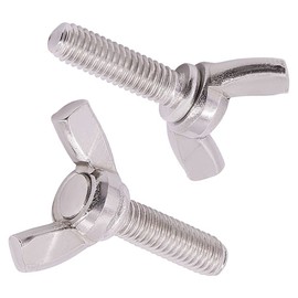 M4-0.7 x 20mm (25 pcs) Stainless Steel Wing Bolts Screws, 304 Stainless Steel 18/8, Thumb Bolts Screws, Butterfly Nuts, DIN316