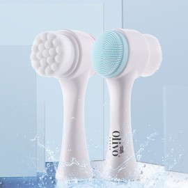 Olivo Double-sided Pore Brush Cleansing Face Wash Brush FSB1 / 올리보 양면 모공 브러시 클렌징 세안 브러쉬 FSB1