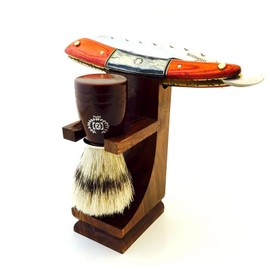 SOLINGEN MULTI COLOR WOOD HANDLE STRAIGHT RAZOR SHAVING SET IN GIFT BOX P2