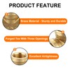 QUARKZMAN Brass Tee Pipe Fitting, 3/4" x 1/2" x 3/4"