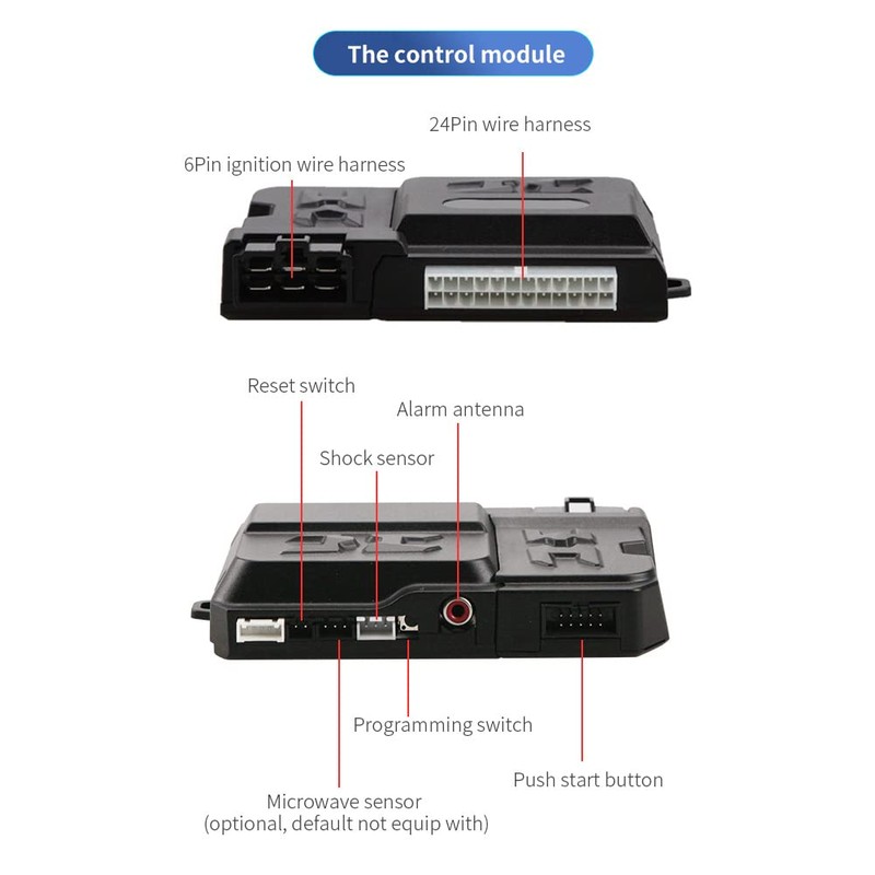 EASYGUARD EC207-M9 2 Way Car Alarm System with 1.73'' LCD