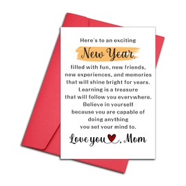 Christmas Cards with Envelopes- Christmas Cards for Son Daughter from Mom - Happy New Year Cards Stocking Stuffers for Women Men Christmas Gifts for Teen Girls Boys Inspirational Encouragement Gifts