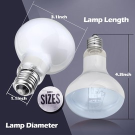 waazoorep Reptile Heat Lamp Bulbs 100W 2 Pack,Reptile Day and Night Infrared Basking Spot Heating Light Combo,UVA Heat Lamp Bulb for Reptile and Amphibians,Bearded Dragon, Lizard, Turtle