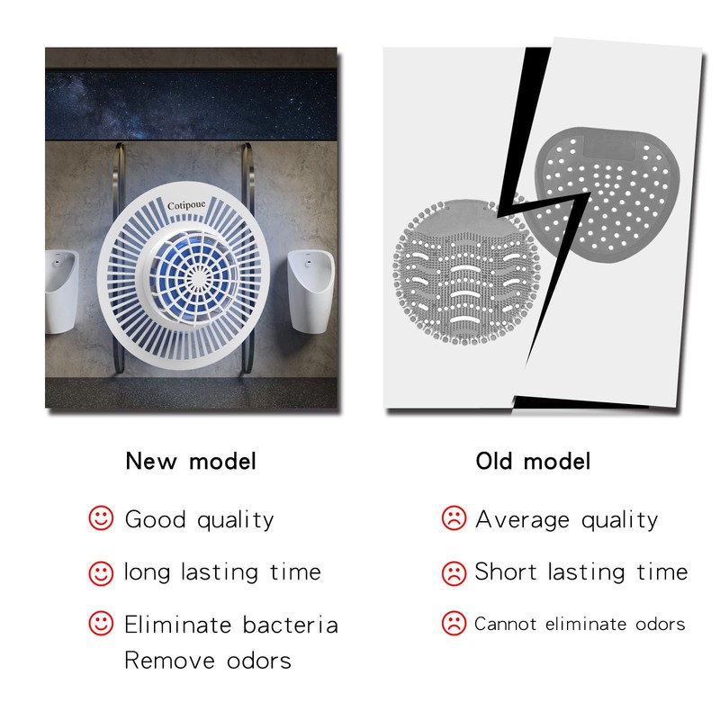 Urinal Screen Deodorizer 12 Pack, Urinal Cakes Ocean Breeze Long-Lasting