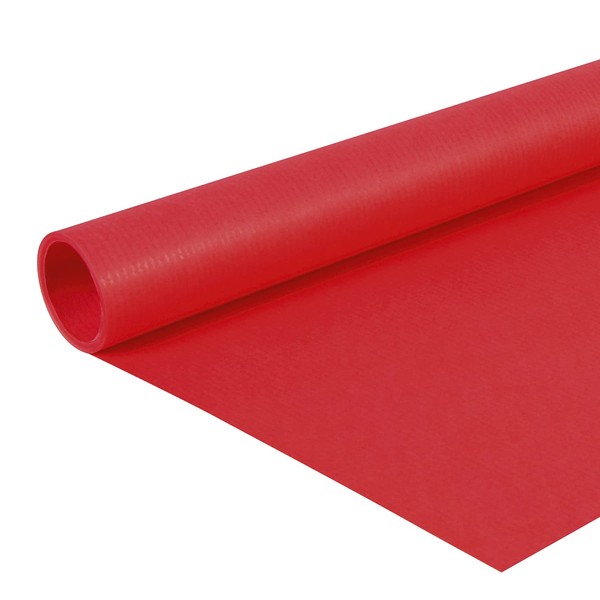 Clairefontaine 195706C - One Roll Kraft Laid Paper - Colour: Red - Dimensions: 10x0.70m - 65g - Gift Wrapping, DIY, Crafts