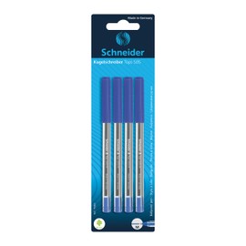 Schneider Pen, TOPS 505 M (Medium), Blister Pack of 4, Blue (RS75063)