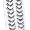 DZANIK Manga Lashes with Ultra Thin Band,10 Pair Spiky Natural