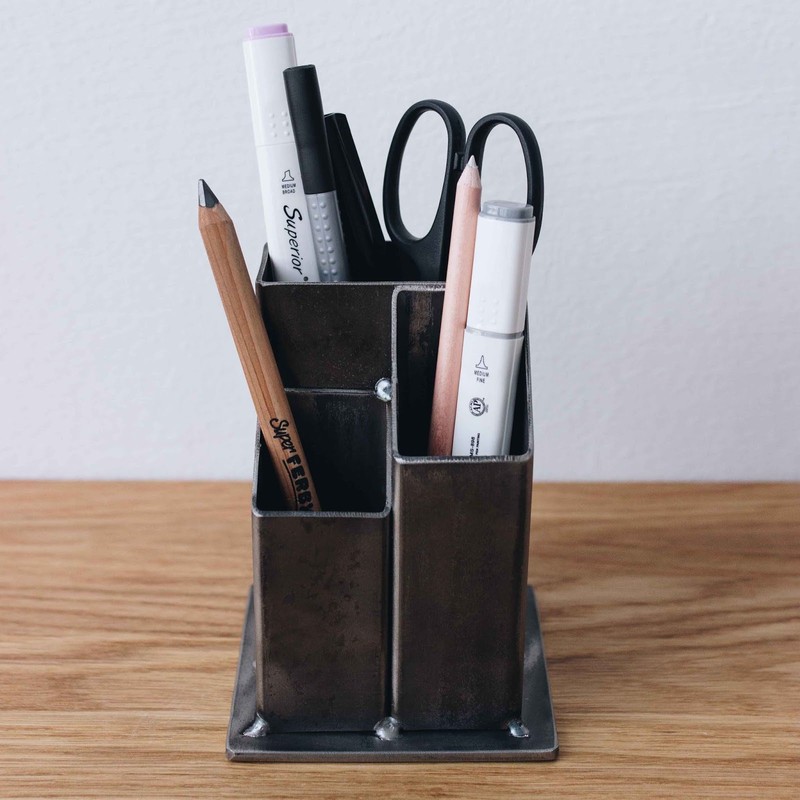 Original BestLoft® Raw Steel Pen Holder - Pen Holder in