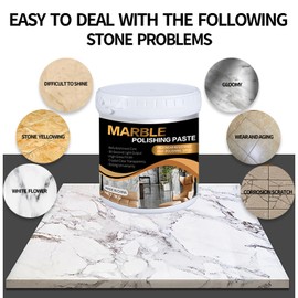 Marble Polishing Paste, Professional Granite Cleaner & Quartz Polish, Stone Sealer & Protector for Countertops, Floors, and Walls – Marble Polishing Compound Kit, 2.2LB