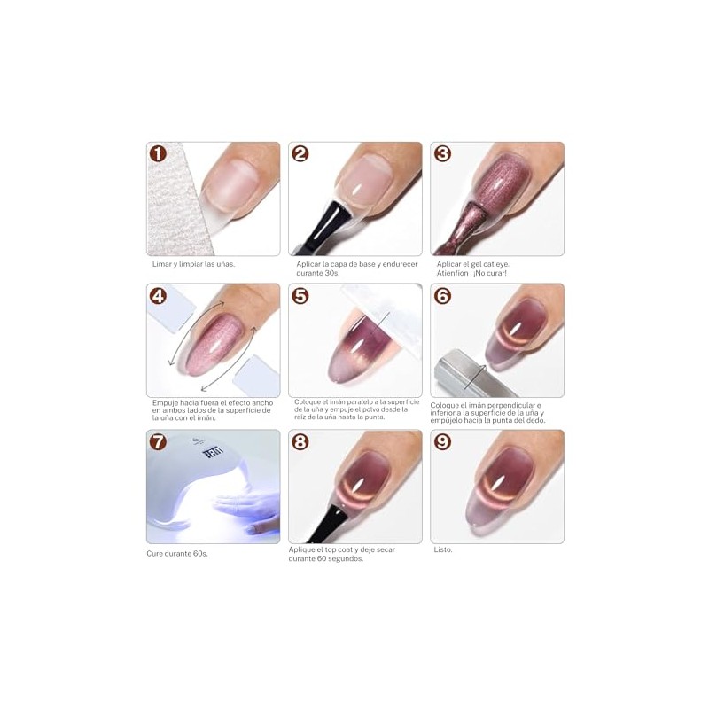 CHERIMOYA Esmalte de Uñas de Gel Ojos de Dorado Marrón