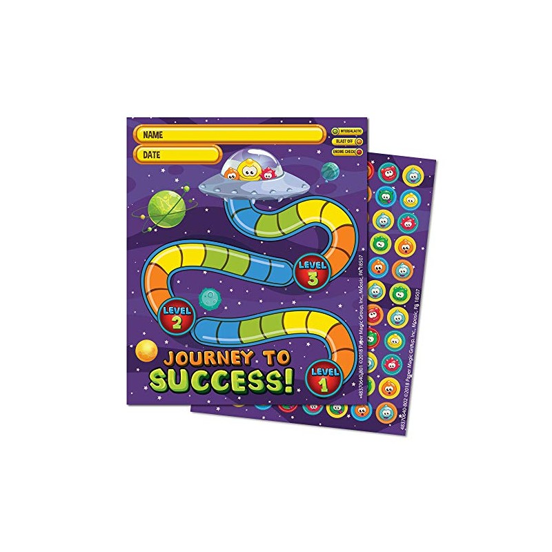 Eureka Space Themed Small Sticker Reward Chart for Kids, 736pcs,