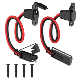 WSVOLLIS 2 Pack 1FT 12AWG SAE Quick Connector Harness - Waterproof Male to Female Adapter Extension Cord for Solar Panel, Generator & Battery Charger