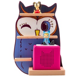 Tnvodejo Owl Wooden Shelf for Tonie Box Music Box Shelf Wall Shelf Storage for Figurines Nursery Decoration Teen Children