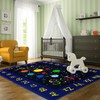 COZYLOOM Kids Solar System Educational Rug Galaxy Outer Space Kids