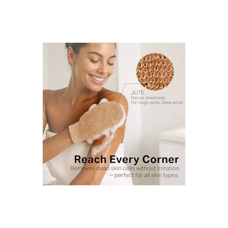 Tada Belleza Natural Guantes Exfoliantes Ducha Depurador Corporal Masaje Corporales