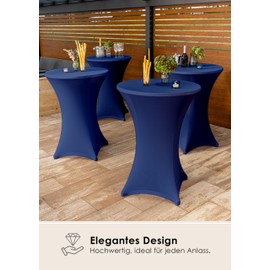 Gräfenstayn® Diana High Table Cover Various Colours and Sizes for a Table Diameter of 60 cm Diameter 70 cm Diameter 80 cm with Öko-Tex Standard 100 Seal Tested Confidence 30435, Ø 60