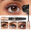 Waterproof Black Mascara for Volumizing & Lengthening Lashes, Smudge-Proof Washable