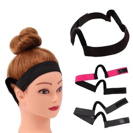 Diadema Elástica Ajustable Sin Orejas para Pelucas – Paquete de 3 Diademas Elásticas para Pelucas con Frontal de Encaje, Cómodas, Antideslizantes Y Si
