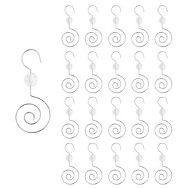 allydrew Stainless Steel Christmas Tree Ornament Hooks with Beads for Hanging Decorations (Set of 20)