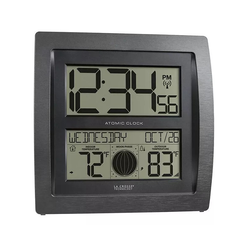 La Crosse Technology Curved Digital Atomic Wall Clock